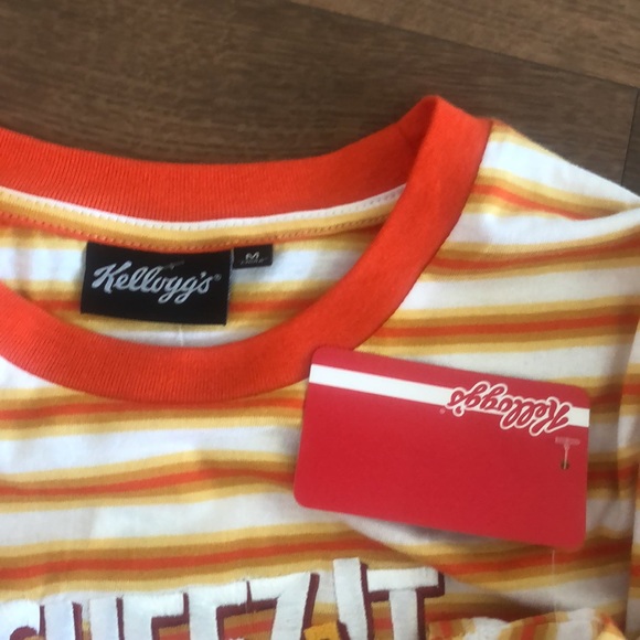 🆕Kellogg’s Orange Cheez-It Stripe Logo Tee Shirt - Picture 4 of 5